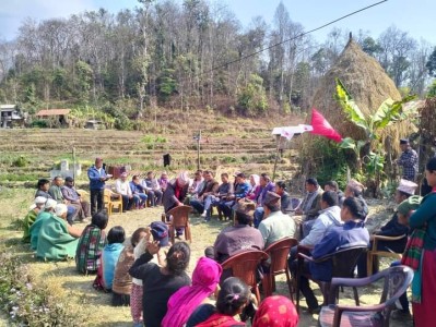 लम्तरीको निधनमा एमाले तिनाउद्धारा शोक सभा