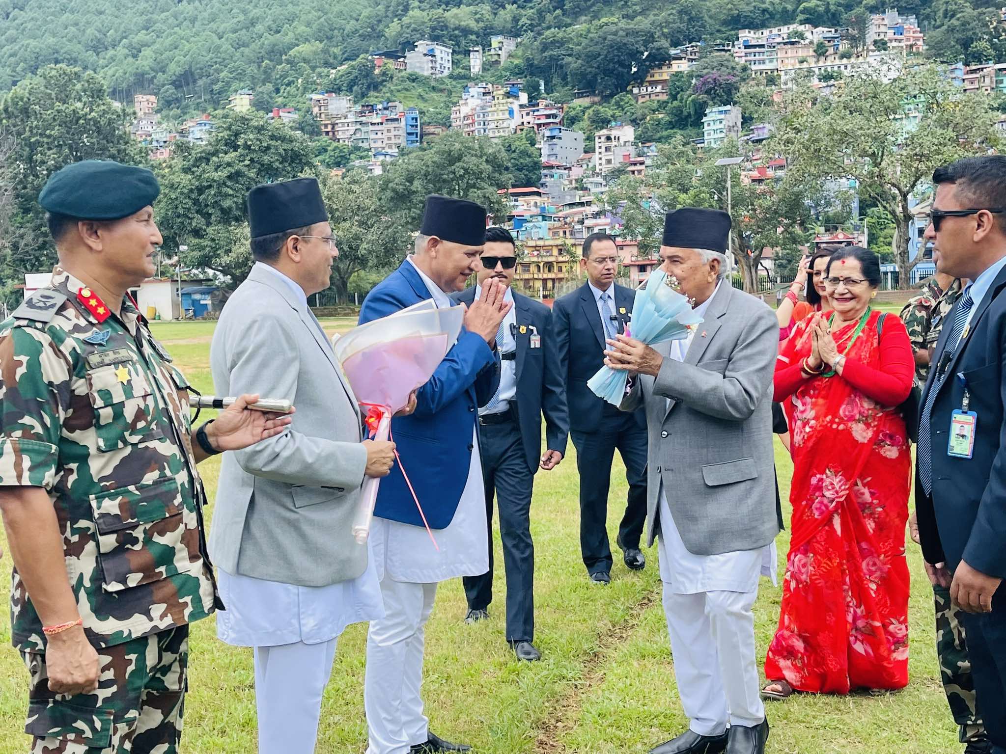 भगवती रथ जात्रा अवलोकन गर्न राष्ट्रपती पाल्पामा 